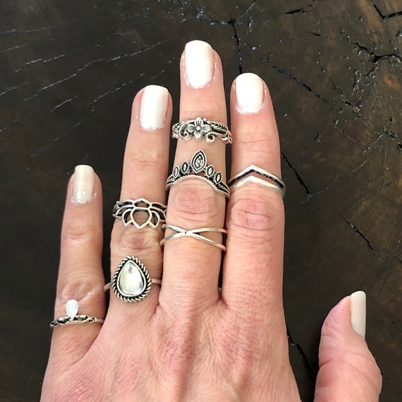 Midi Ring 7pc Set - Picture 7 of 7